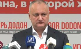 Dodon Alegerile sau terminat avem nevoie de liniște și pace