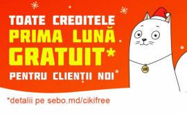 Pentru clienții noi toate creditele la SEBO sunt prima lună gratuite