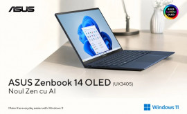 ASUS ZenBook 14 OLED un notebook ultracompact care impresionează prin performanțele sale