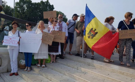 Diaspora a protestat față de schimbarea sistemului de vot din RM