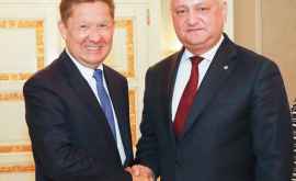 Înţelegerea importantă a lui Dodon cu şeful Gazpromului