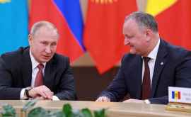 Dodon la felicitat pe Putin