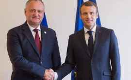 Dodon ia adresat un mesaj de felicitare lui Macron