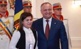 Dodon a felicitato pe Anastasia Nichita cu victoria obținută la Campionatul European