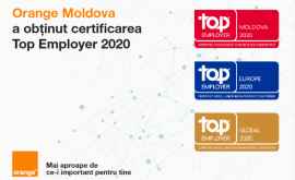 Orange Moldova получила сертификат Top Employer на международном уровне в 2020