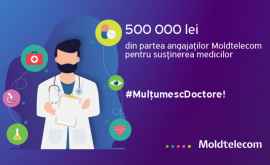 Donație de 500 000 lei din partea angajaților Moldtelecom pentru medici și 50 GB pentru profesori din partea companiei