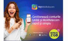 Descarcă sau actualizează noua versiune a aplicației MyMoldtelecom și primești BONUS 2GB